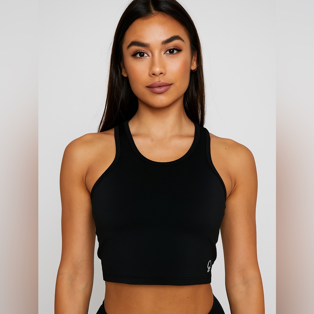 Bombshell Sportswear Styled Workout Tank Black Size Small Tie Back